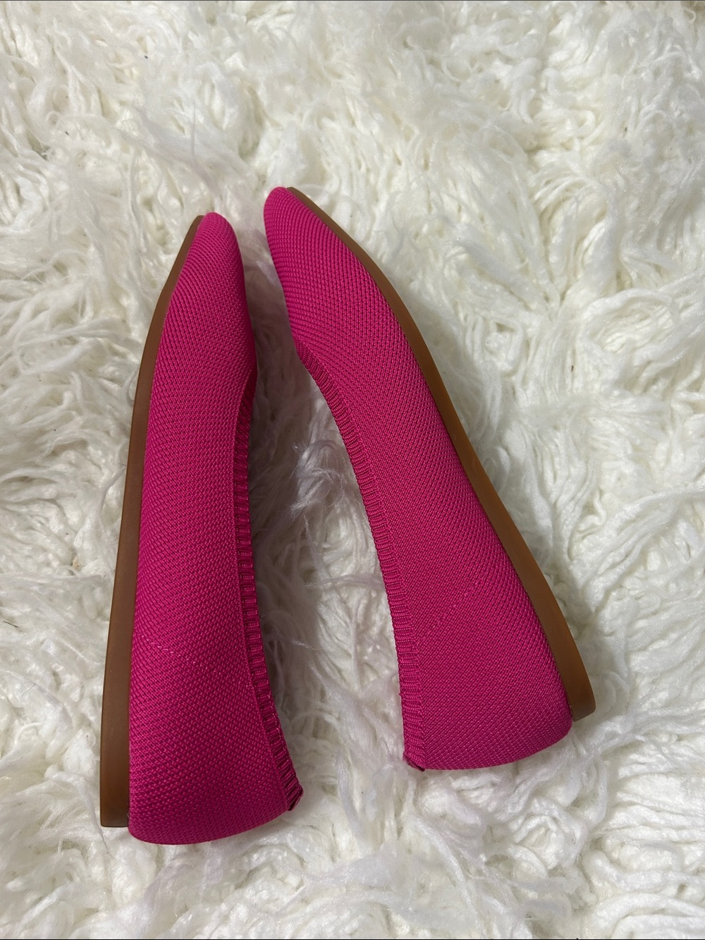 Vivaia Comfortable pointed toe pink ballet flats size 37.5 or 7 - Picture 7 of 9